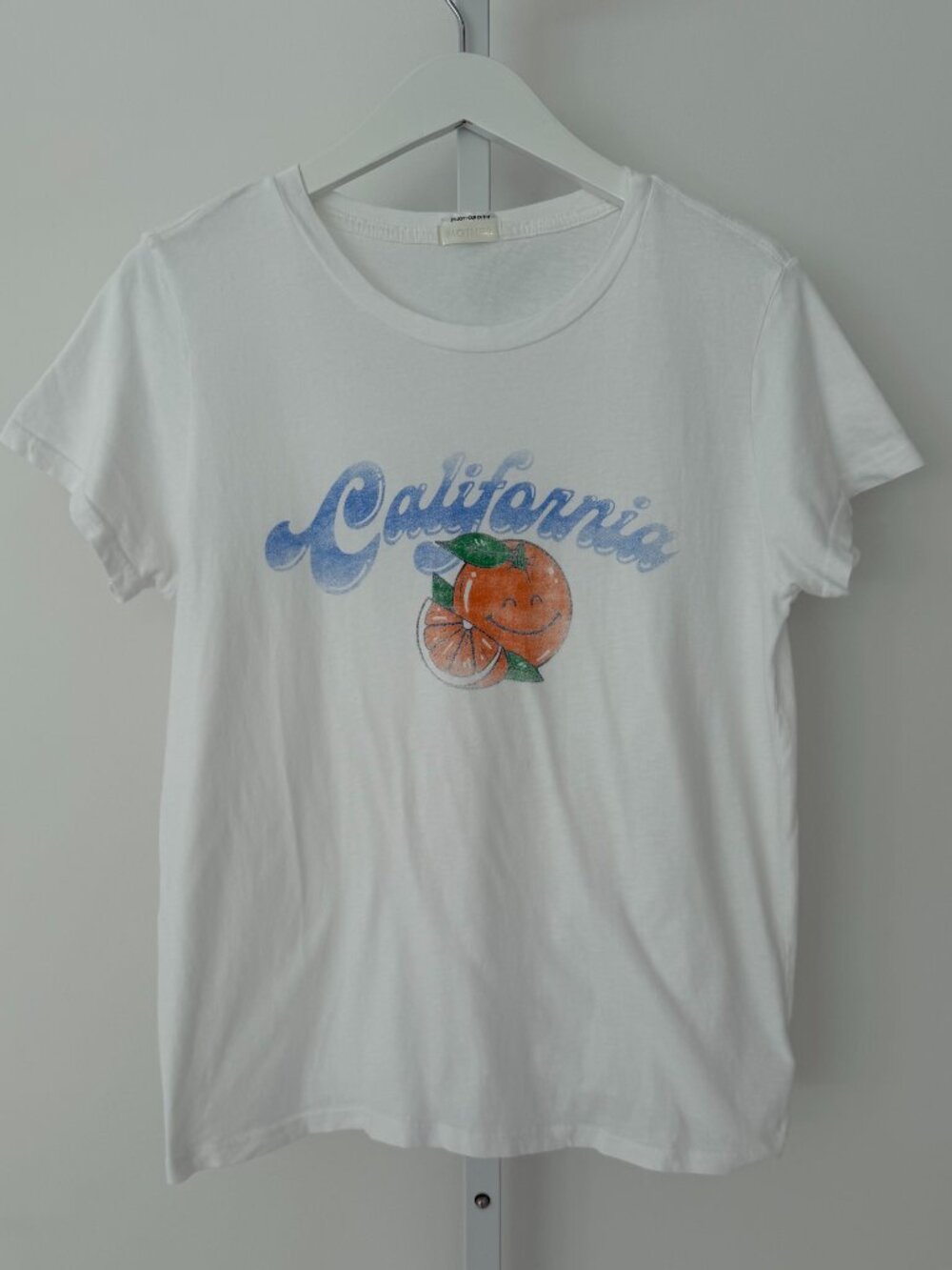 MOTHER CALIFORNIA ORANGES WHITE COTTON TEE SHIRT SIZE S NWOTS!